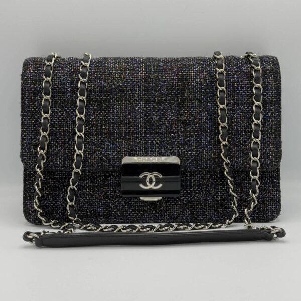 CHANEL MULTICOLOR TWEED FLAP BAG