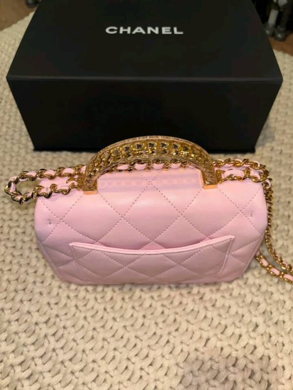 Chanel Petal Pink Mini Top Handle Bag - Image 5