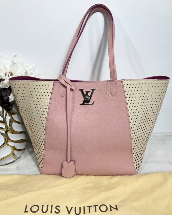 Louis Vuitton Lockme Cabas Perforated Pink